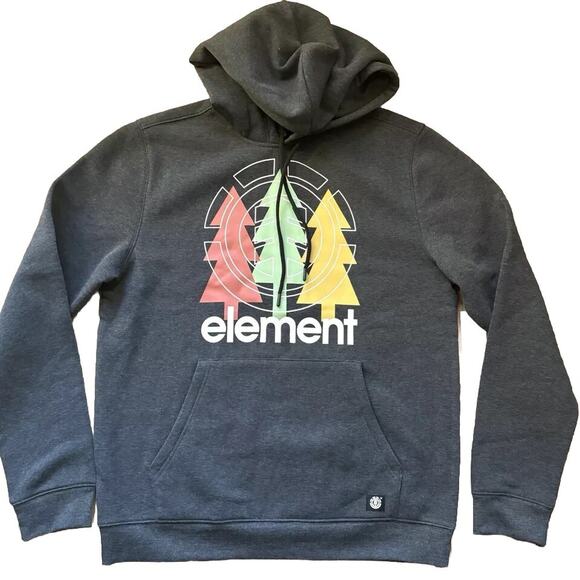 Men's Charcoal Grey Fleece Sweatshirt Hoodie For Outdoors Warm NWT - Size S - Picture 1 of 5